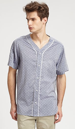 RICHARD CHAI BASEBALL SHIRT AT SAKS