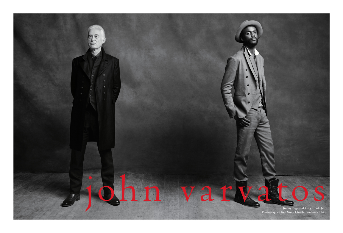 John varvatos Spring 2013 ad campaign gary clark jr led zepplin jimmy page rock and roll hall of fame legends london danny clinch