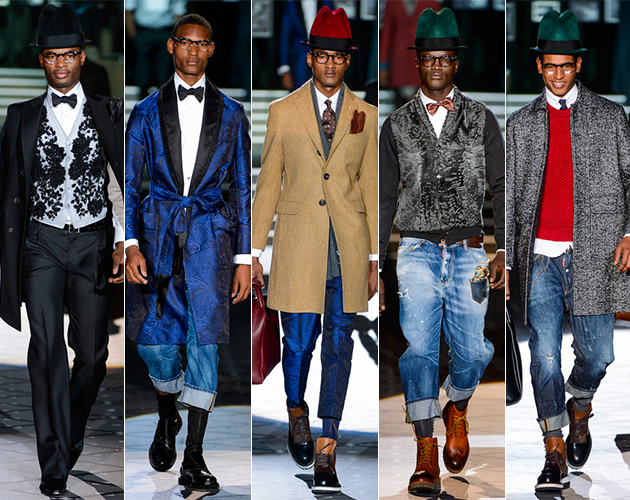 Dsquared2 Fall 2013 Menswear Runway Male Models Milan pitti uomo black models african models chic amazing so cool